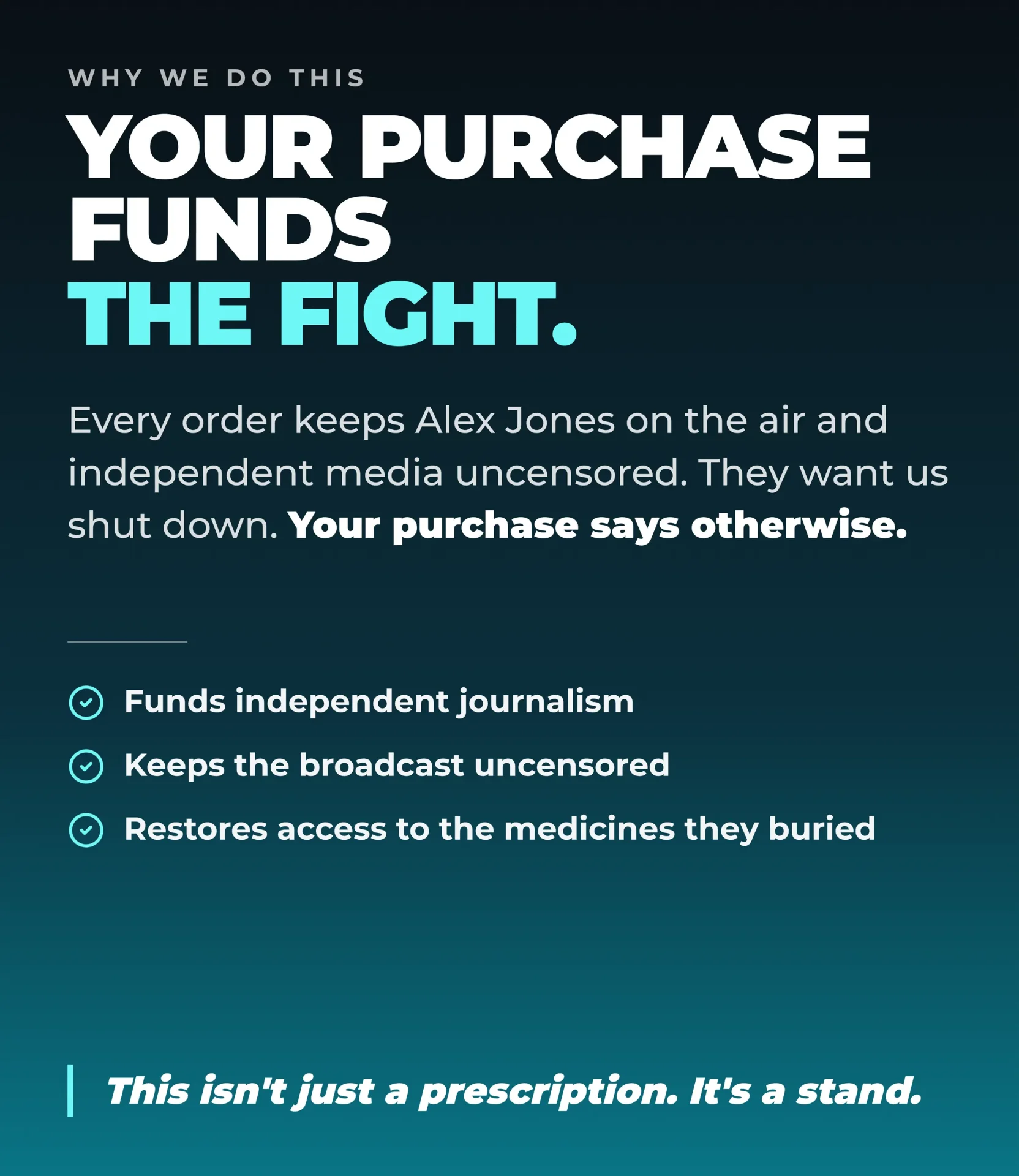 Your Purchase Funds The Fight